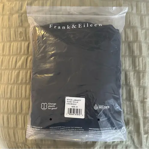 Frank & Eileen Willa Triple Fleece Wrap Dress Black Size Medium