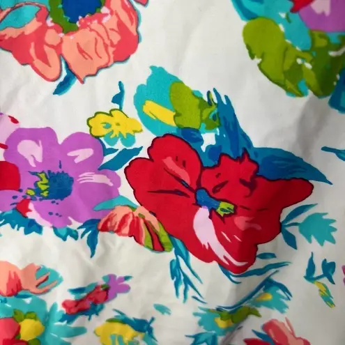 Bleu Rod Beattie Women's Floral Short Sleeve swim Rashguard Medium White Multi