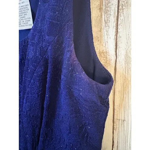 Alex Evenings Blue 2 Piece Set Jacket and Evening Gown - Size 10