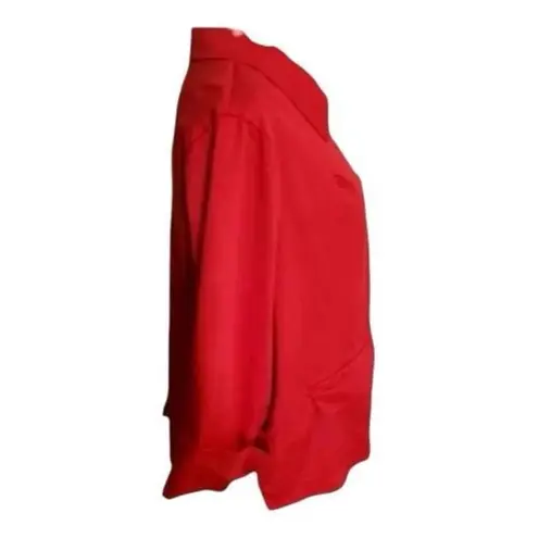 Live a Little Women Red Stretch Jacket Plus Size1X Snap 3/4-Sleeve Pockets - Image 7