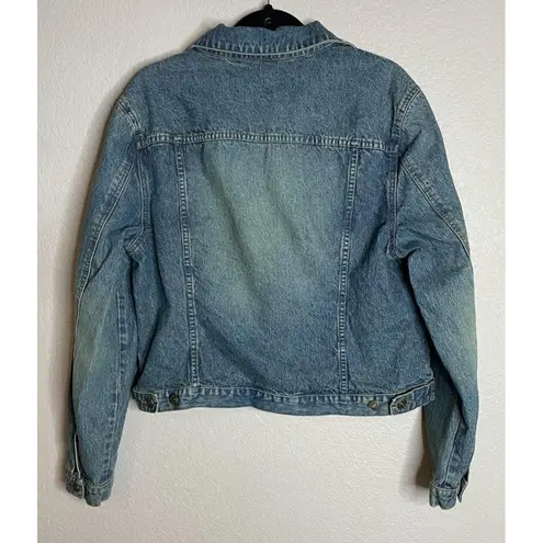 Vintage Jeanology Womens Size 18 Denim Jacket Pockets Preppy Western Rodeo Boho Blue