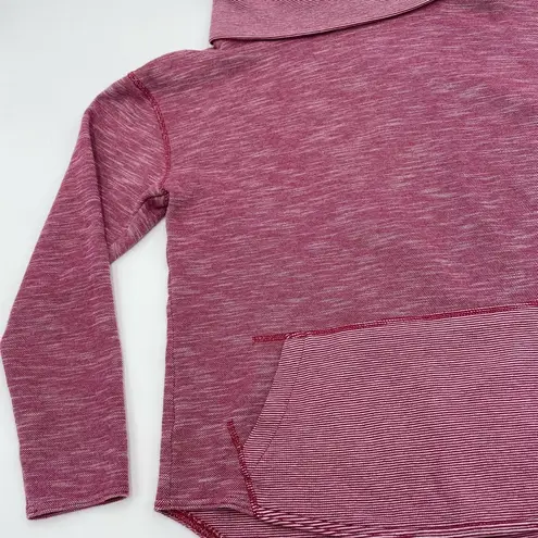 Burton Oversize Turtleneck Cowl Sweatshirt Sweater Mottled Pink Cozy Winter