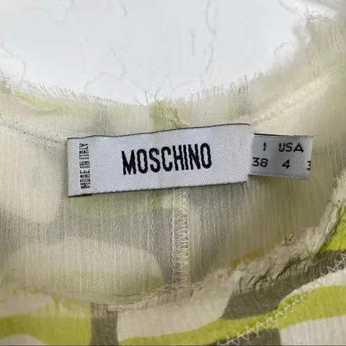 Moschino Jeans Donna Green 100% Silk Midi Dress