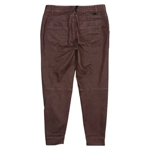 Mountain Hardwear Ayla Pants Size 8 Woodsmoke Brown Brushed Terry Jogger 1832171