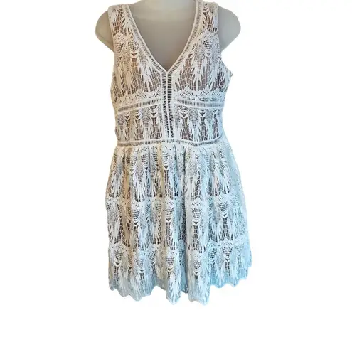 Lucca Couture Lucca White Lace Dress Sz S