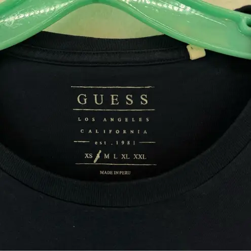 Guess Triangle Graphic Short Sleeve T Shirt Men’s Small Blue