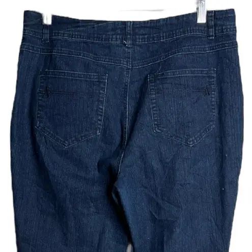 Ashley Stewart Skinny Jeans Blue Dark Wash Skinny Leg Solid Wash