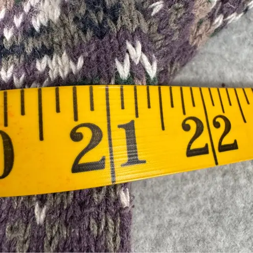 Carolyn Taylor Cotton Blend Fair Isle Multicolor Patterned Knit Sweater Large