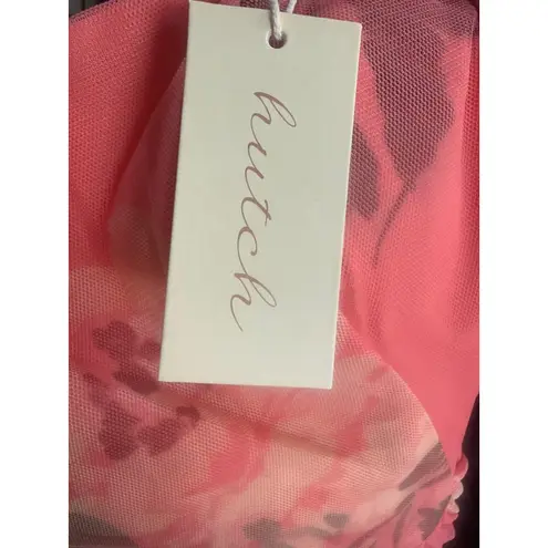 Hutch NWT Costella Strapless Pleated Floral Tulle Midi Dress Sz 6 $398