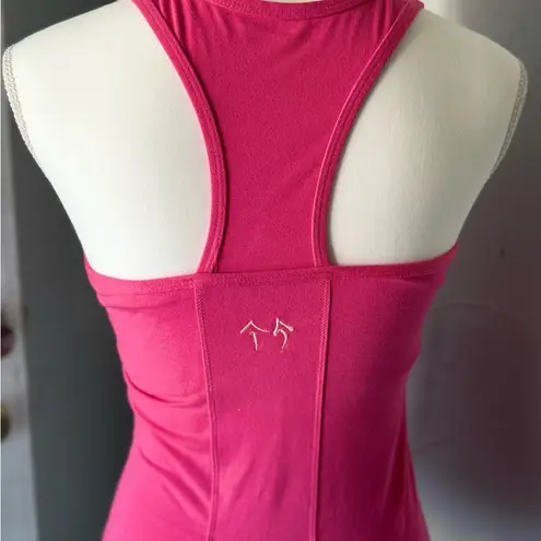 Green Apple Fitted Pink Sleeveless Tank Top, Eco friendly. Size M