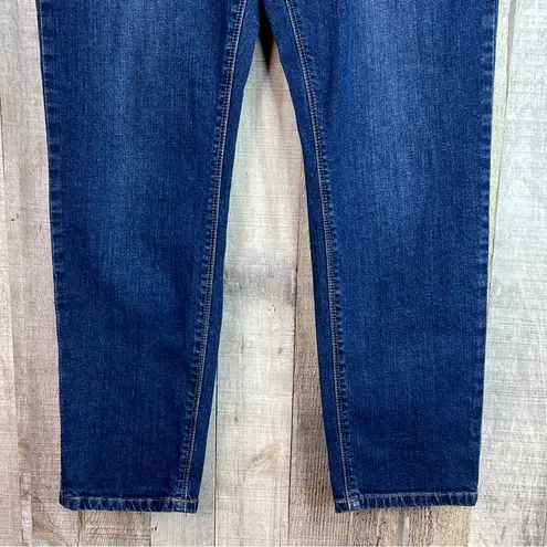 Max jeans Size 4 Skimmer Cropped 5 Pockets Belt Loops Dark Blue Wash Jea…