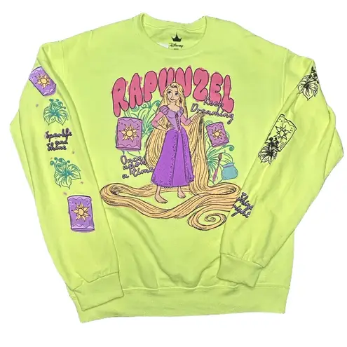 Disney  Tangled Rapunzel Lantern Icons Crewneck neon bold bright sweatshirt NWT M