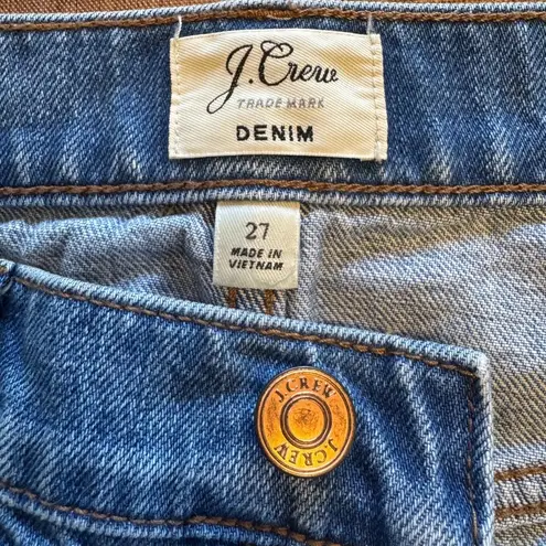Women's J.Crew Denim Jean Mini Skirt Size 27 Blue Birch Wash