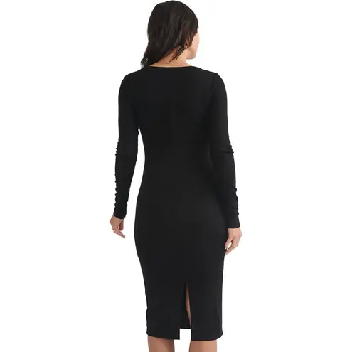 Marine layer Lexi Rib Long-Sleeve Midi Dress