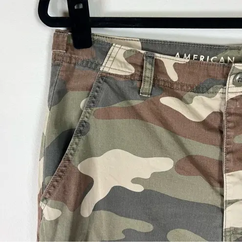 American Eagle Baggy Cargo Pants Camo Tapered Button Fly Pockets Size 12