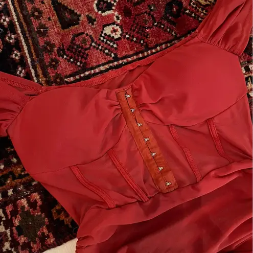 Terra cotta corset dress Red Size M