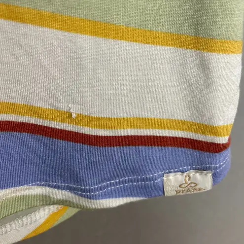prAna Tank Top Foundation Scoop Neck Women Morning Glory Stripe Shirt Small