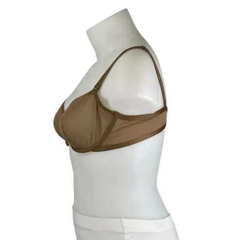 CUUP The Balconette Womens Brown Mesh Adjustable Straps Underwire Bra Top 34E Size undefined - Image 2