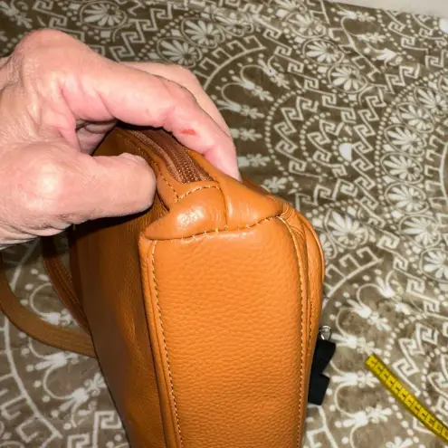 Roma  Leathers R or L Lock, 4 Keys Concealed Carry Crossbody - Tan