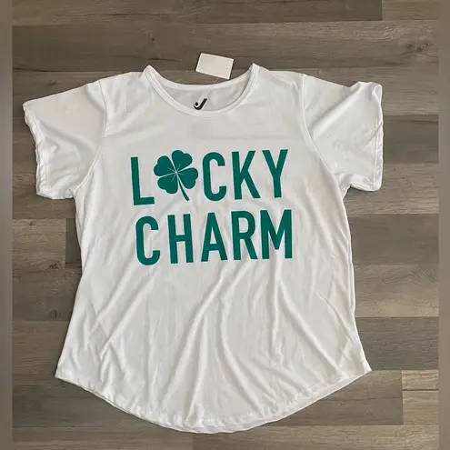 Jantzen Women’s Lucky Charm Shirt White Size 1X Plus NEW