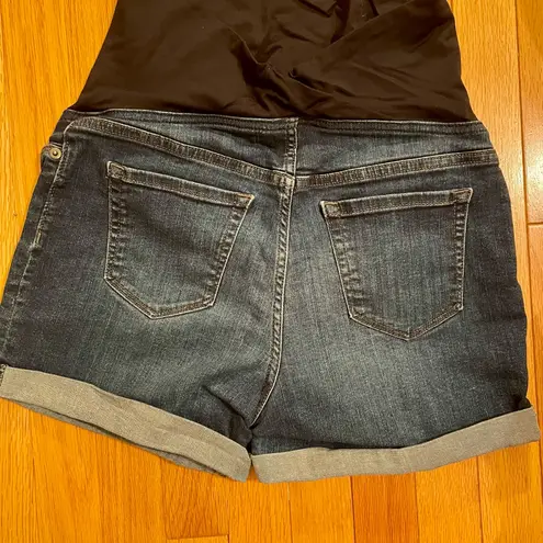 Isabel Maternity by Ingrid & Isabel High Waist Denim Shorts Black Size undefined