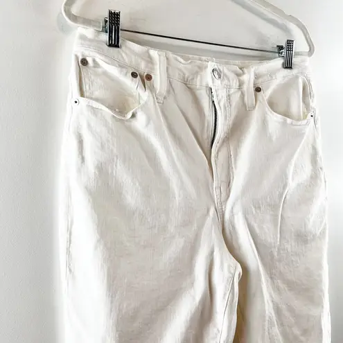 Madewell  The Perfect Vintage High Rise Tapered Mom Jeans Tile White 30 Tall