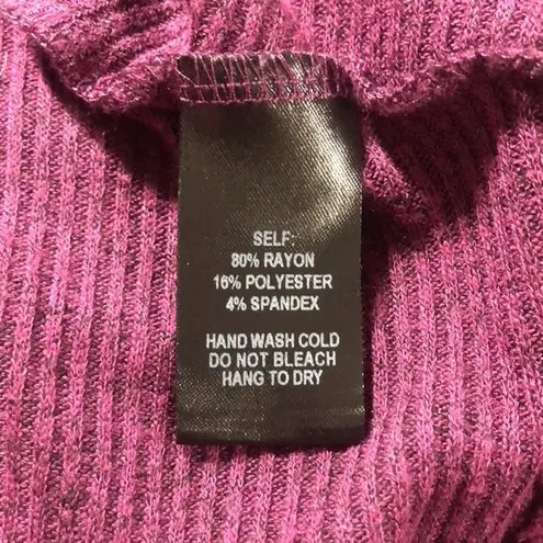 Lulus Sz XS Fit & Fair Mauve Purple Ribbed Knit Long Sleeve Skater Sweater Dress