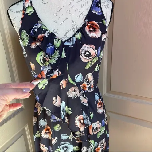 Rebecca Taylor - FLORAL "POPPY RUFFLE DRESS" 100% SILK SIZE 2