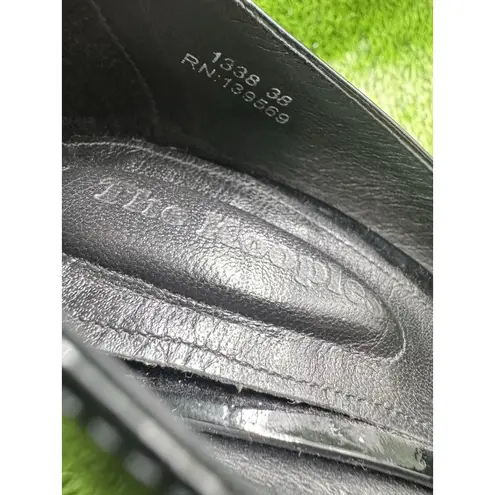 The Kooples Black Leather Pointed Toe Pump Heels Stiletto Shoes Size EU 38 US 8