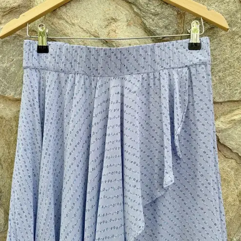 Ganni Blue Ditsy Floral Chiffon Knee Length Skirt