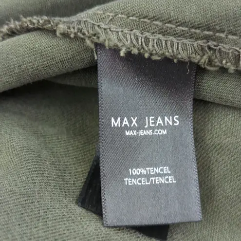 Max jeans Army Green Draped Loden Military Vest XL NWT