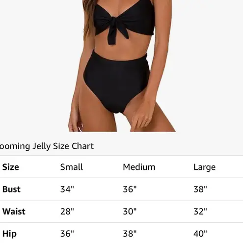 Blooming Jelly NWT Black High Waisted Tie Knot Bikini Set - M