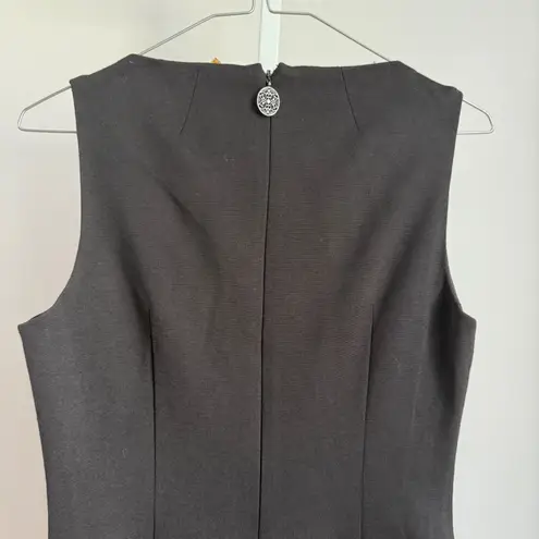 Elie Tahari Black Sleeveless Sheath Dress Work Career Cocktail Party size M