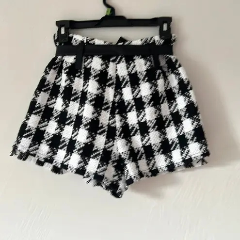 Venus Houndstooth mini skirt skort shorts