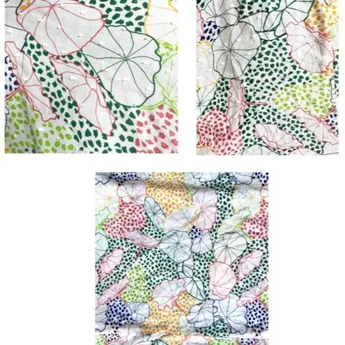 Jodifil Swimsuit Cover Up Medium NWT Dot Flowers Semi Sheer Beach Cruise Islands White Size undefined