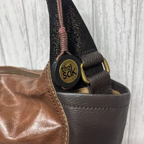 The Sak Womens Hobo Patchwork Leather Bag EUC