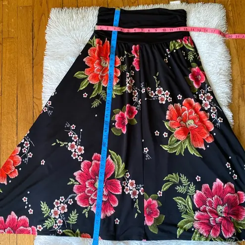 Apt. 9 Womens  floral high waisted  asymmetrical maxi skirt, size M/L