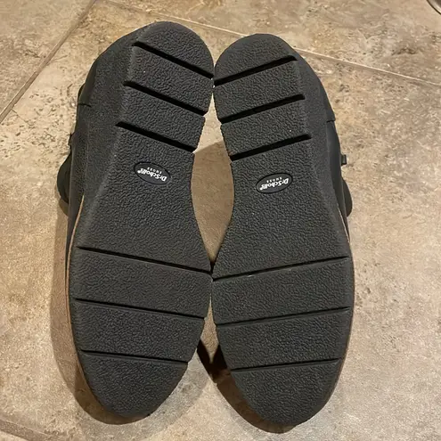 Dr. Scholl's Bianca Vegan Leather Wedge Ankle Boots Shoes Womens Size 9M Black