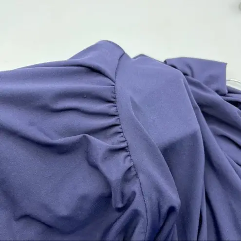 Dessy Collection Twist Wrap Dress With Chiffon Overskirt Convertible Infinity Purple