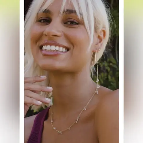 Stella & Dot Gold Dripping in Diamonds Delicate Necklace - - New in Box!