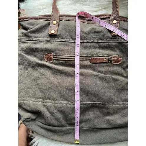 Stylish Myra Bag Canvas & Leather Tote Bag