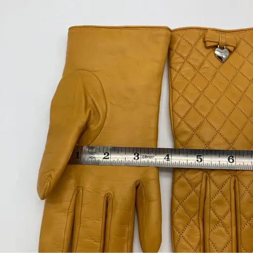 Coach NWT  Leather and Wool Gloves in Amber