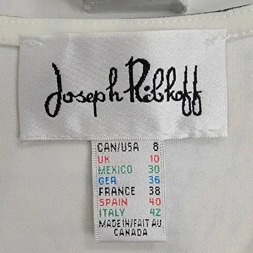 Joseph Ribkoff Paint Stroke Abstract Art Multicolor Sheath Pencil Dress Size 8