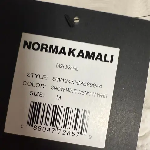 Norma Kamali Dash Dash Mio White Mesh One Piece Swimsuit Size Medium