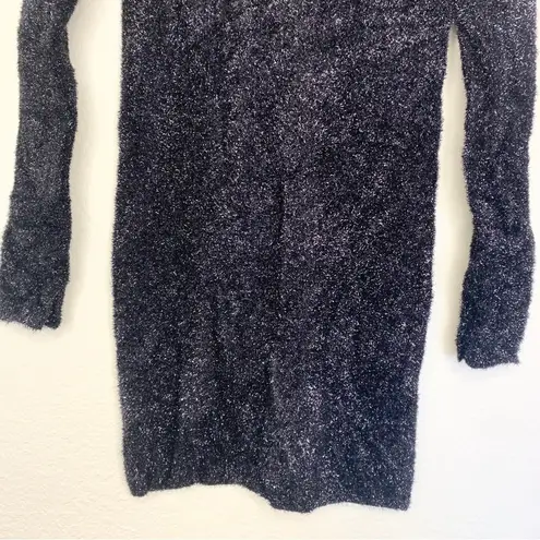 ALLSAINTS Black Sparkle Mini Dress Long Sleeve Size M