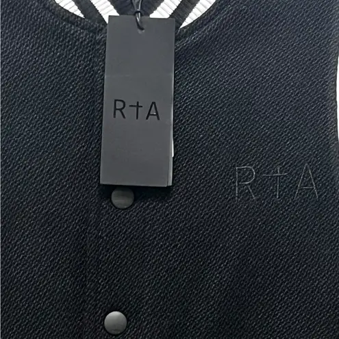 RtA Ophelie Varsity Black White Trim Jacket Size XXS Streetwear Swag Varsity NWT