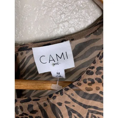 Cami NYC Amira Jungle Print Crepe Silk Top
