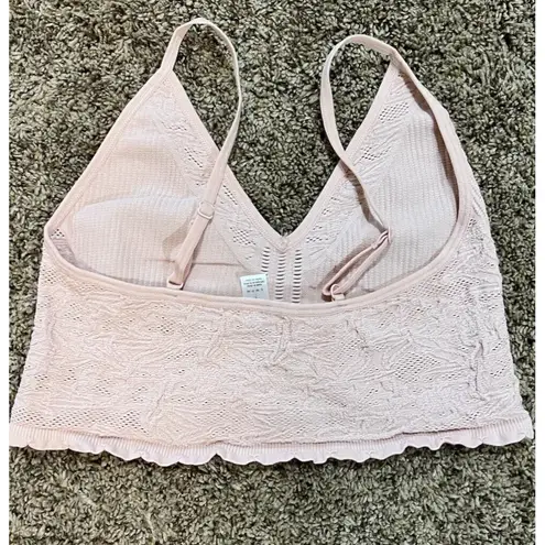 Lot Of 2 Bralettes Spaghetti Strap ~ Size Small ~ White & Pink