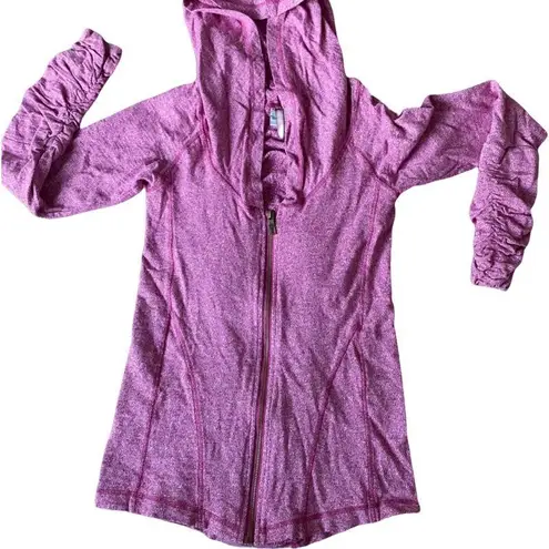 XCVI Athletic Hoodie Marled Burgundy Size S