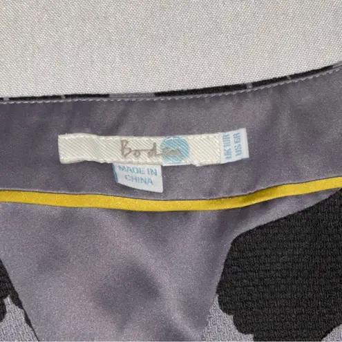 Boden • Purple Grey Black Floral Patterned Dress W/Belt Size 6R